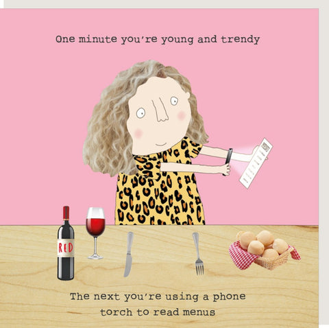 Reading Menus Greeting Card from Rosie Made a Thing