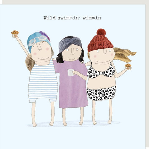 Wild Swimmin Wimmin Greeting Card from Rosie Made a Thing