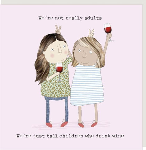 Drink Wine Birthday Greeting Card from Rosie Made a Thing