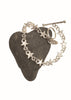 Hot Tomato Starry Starry Chain with Fob Fastener Bracelet in worn silver