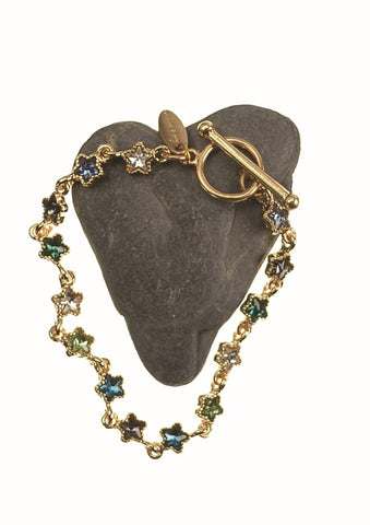 Hot Tomato Crystal Celestial Bracelet with Fob Fastener