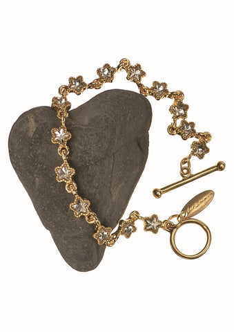 Hot Tomato Crystal Celestial Bracelet with Fob Fastener