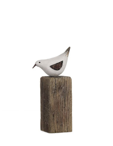 Shoeless Joe Bird on Driftwood Block