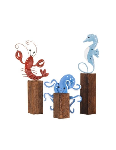 Shoeless Joe Fruits de Mer Creatures on Plinths