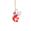 Shoeless Joe Tin Lobster Hanging Decorations Red