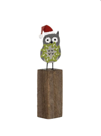 Owl and Wreath Post Christmas Decoration from Shoeless Joe