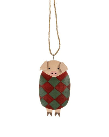 Pig in Blanket with Ears Down Christmas Decoration from Shoeless Joe