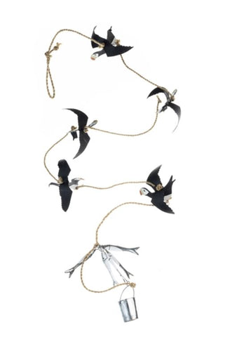 Vertical Puffin Garland  Decoration from Shoeless Joe