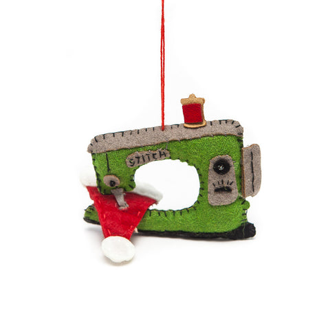 Shoeless Joe Felt Sewing Machine Hanging Christmas Decoration