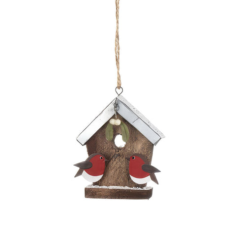 Shoeless Joe Birdhouse and Mistletoe Hanging Christmas Decoration
