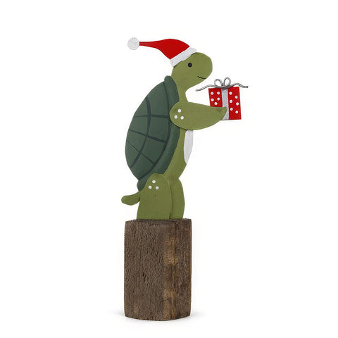 Shoeless Joe Tabatha Tortoise on a Post Christmas Decoration