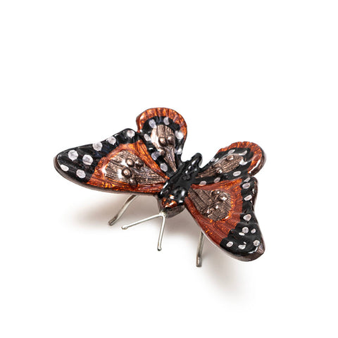 Orange and Black Patterned Butterfly by Tilnar Art