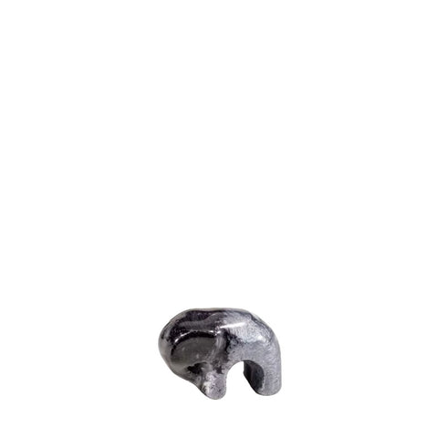 Brushed Mini Black Elephant Trunk Down by Tilnar Art