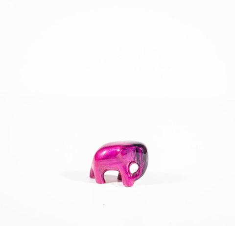 Pink Elephant Small Trunk Down by Tilnar Art