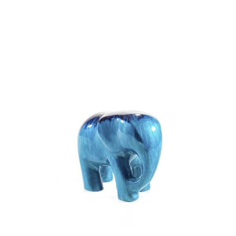 Brushed Aqua Elephant Trunk Down  by Tilnar Art Medium