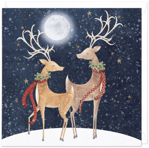 Two Deer Christmas Card