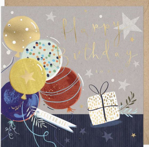 Balloons Happy Birthday Greeting Card