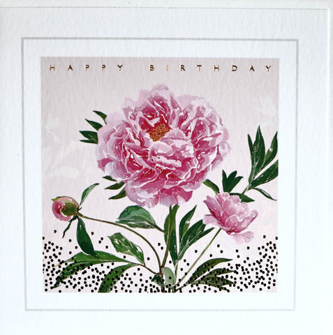 Paeony Happy Birthday Card