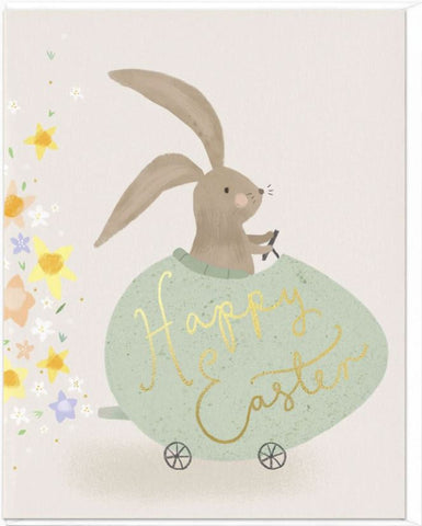 Bummy with Egg Car Easter Card