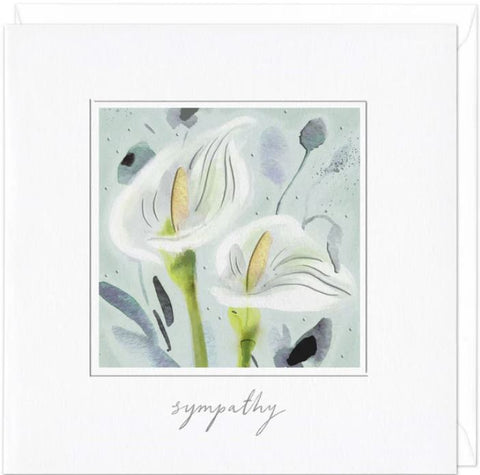 Water Colour Lilies Sympathy Card