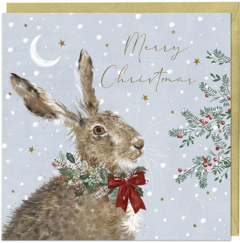 Festive Friends Hare Christmas Card