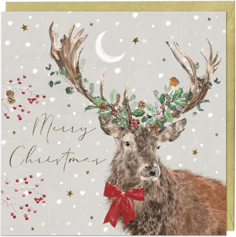 Festive Stag Christmas Card