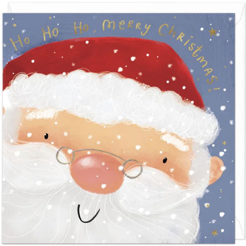  Snowy Santa Merry Christmas Card