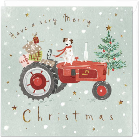 Christmas Tractor Christmas Card