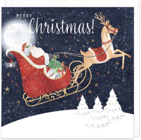 Santa's Sleigh Christmas Card Whistlefish