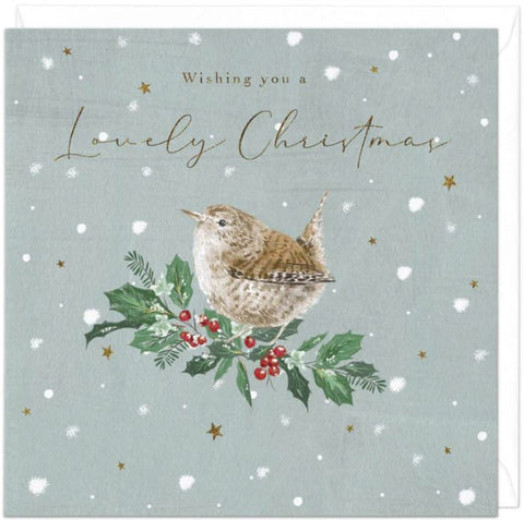 Wren and Berries Christmas Card