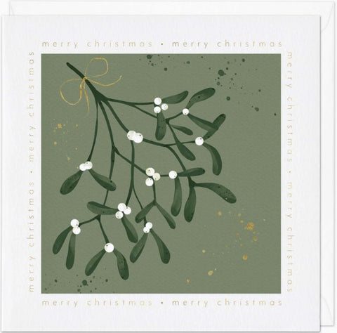 Simplistic Mistletoe Christmas Card