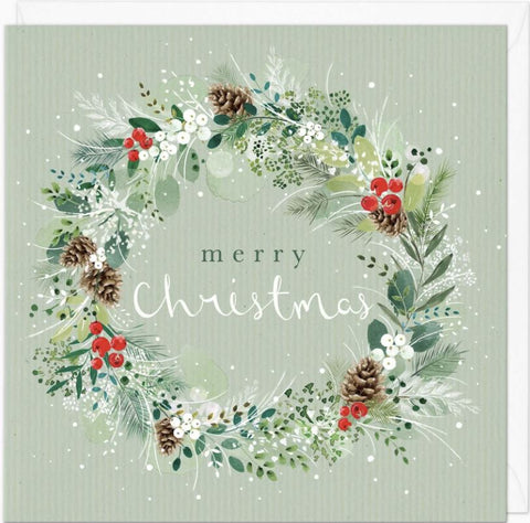 Leaf Berry Christmas Card 