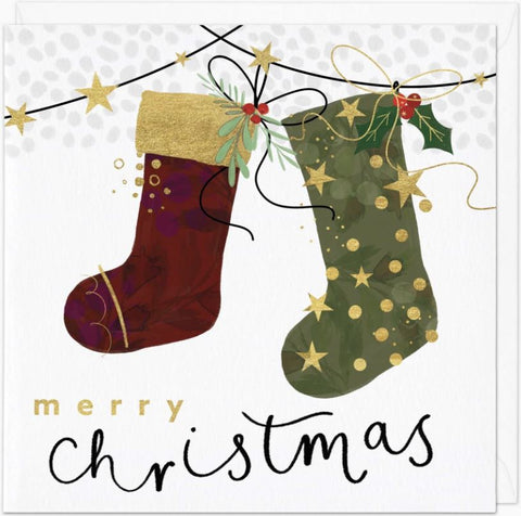 Festive Stockings Christmas Card