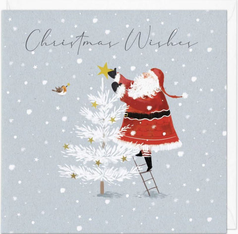 Santa Star Christmas Card