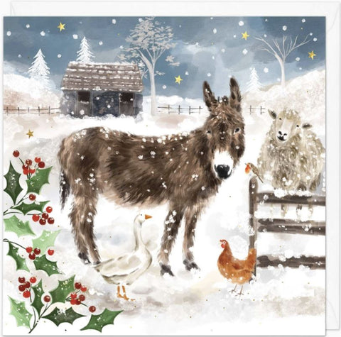 Farmyard Christmas Card