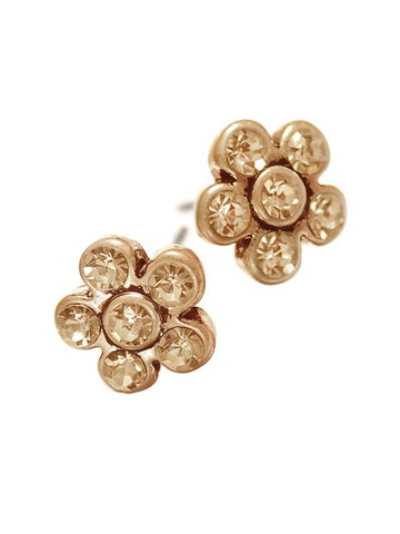 Hot Tomato  Daisy Daisy... Earrings in Antique Gold and Topaz