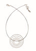 Hot Tomato Ripple Effect Suspended Necklace Silver