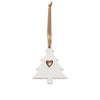 Angel Ceramics Medium Matt Tree with Gold Heart Hanging Decoration