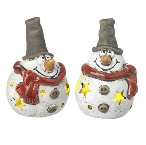 Heaven Sends Light Up Ceramic Snowman