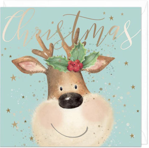 Cheery Reindeer Christmas Card