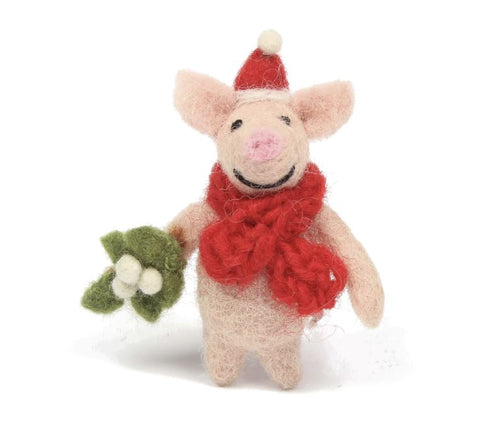 Amica Mini Piglet with Mistletoe Sprig