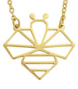 Annie Oak Bee Geometric Necklace in Gold