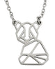 Annie Oak Panda Geometric Necklace in Silver