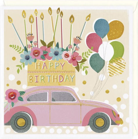 Happy Birthday VW Beetle Greeting Card
