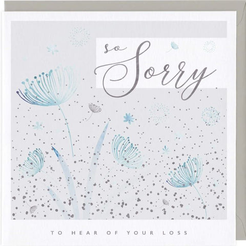 So Whistlefish Sorry to Hear of Your Loss Sympathy Card with Alliums