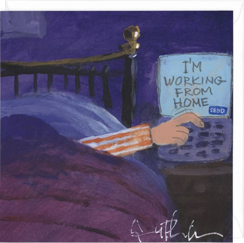 Working from Home Greeting Card