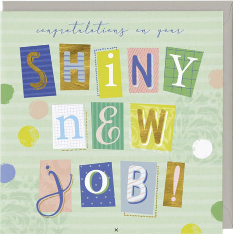Shiny New Job Congratulations Card