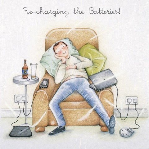 Recharging the Batteries! Greeting Card from Berni Parker