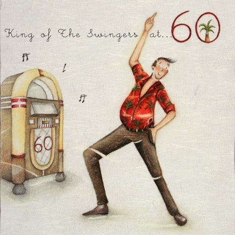 King of the Swingers at 60 Greeting Card from Berni Parker