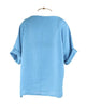 Cadenza Plain Linen Tunic and Necklace in Turquoise back